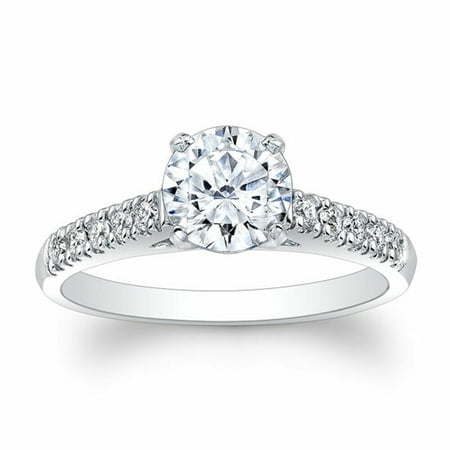 1.85 Carat Round Cut Moissanite Engagement Ring - Bridal Ring - Promise Ring - Anniversary Ring - 18k Gold Plated Over Silver