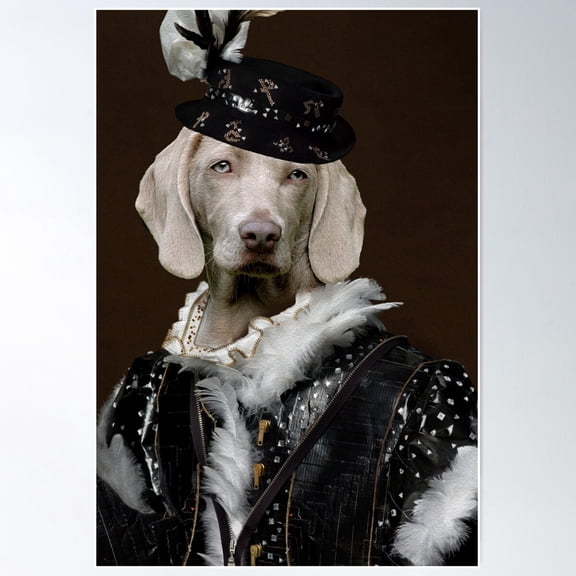 Weimaraner Dog Portrait Poster Wall Art, Modern Wall Decor For Living Room Bedroom, 8x12 UNFRAMED