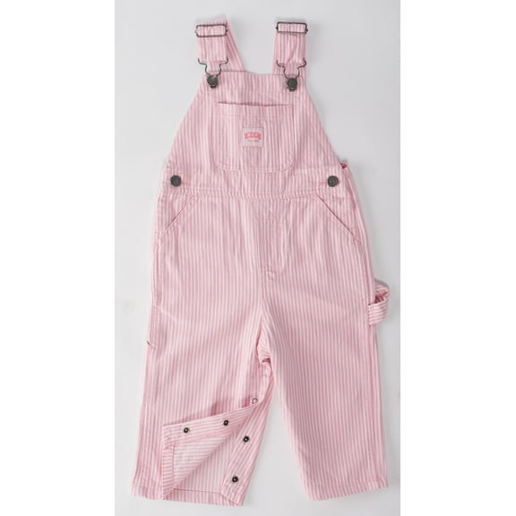 Infant Bib Overall - Pink Stripe