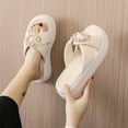 thumbnail image 6 of Utoimkio Flat Sandals for Women Under $10 Women's Summer Platform Sandals Open Toe Pearl Flower Shoes, 6 of 6