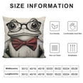 thumbnail image 5 of Leisuo Throw Pillows Cover Wearing Glasses Red Style Animals Wildlife Face Cute Cool Amphibian Cushion Case for Fall Home Decor white, 5 of 5