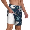 thumbnail image 6 of Rocae Friendly Smiling Sharks for Men's Swim Trunks Quick Dry With Two Side Pockets and One Lined Patch PocketX-Large, 6 of 9