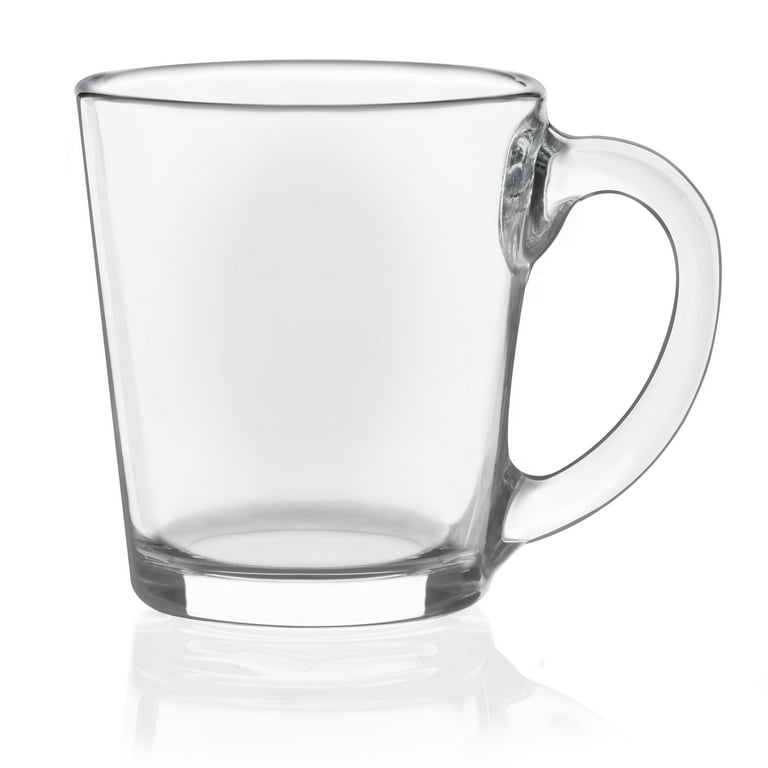 VIEW Coffee Glass Mug Set, Clear Glass Coffee Cups