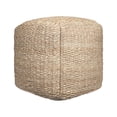 thumbnail image 3 of Ox Bay Julian Round Natural Solid Indoor Pouf Ottoman, 18"H x 18"W, 3 of 6