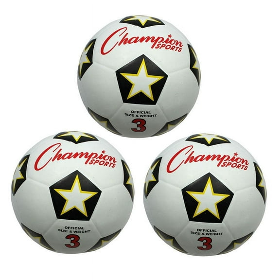 Champion Sports Soccer Ball, Size 3, Red and White