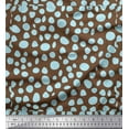 thumbnail image 1 of Soimoi Brown Poly Georgette Fabric Tumble Stone Abstract Printed Craft Fabric by the Yard 52 Inch Wide, 1 of 3