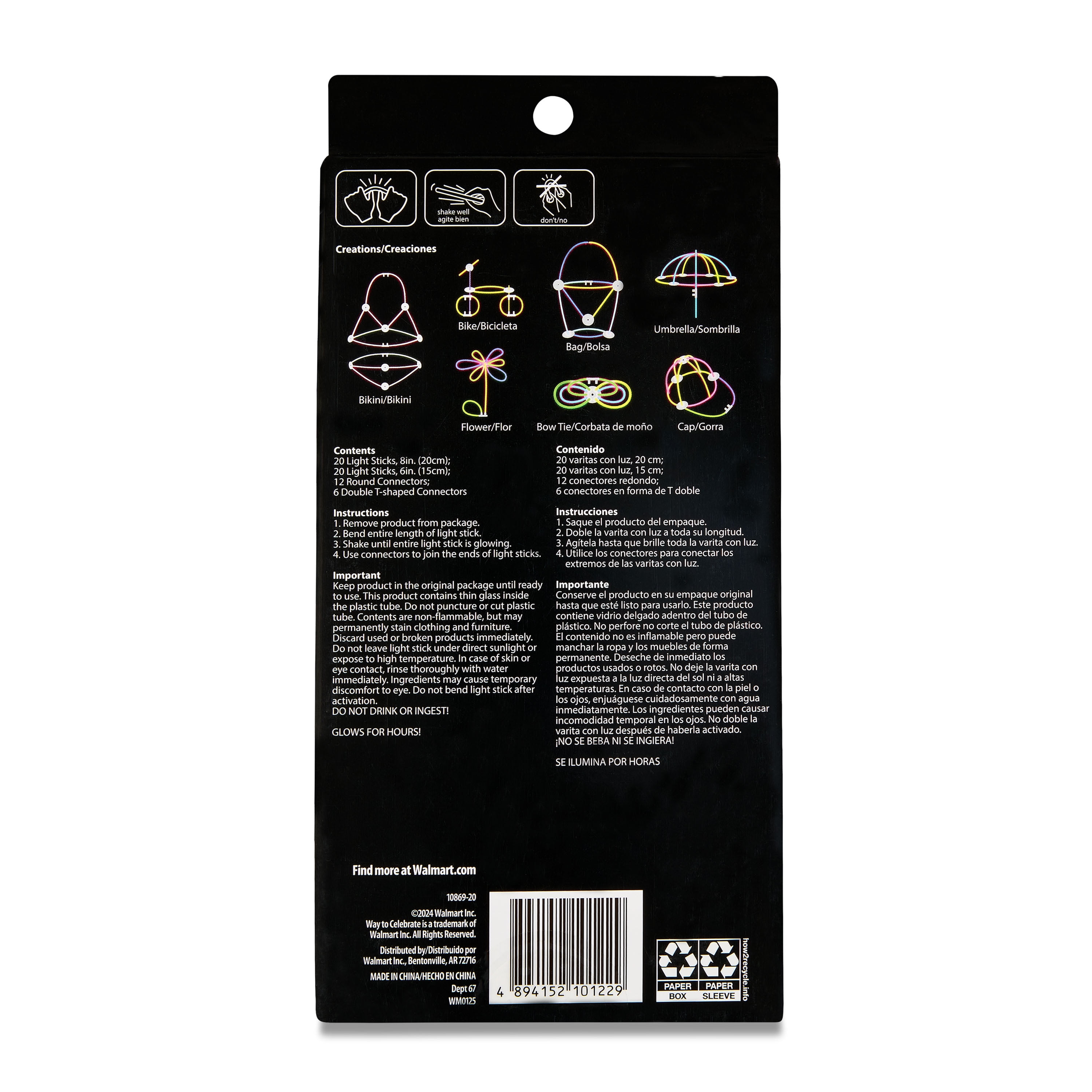 40 piece Make Your Own Glow Creations Glow Set, by Way To Celebrate
