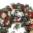 thumbnail image 2 of The Bradford Exchange Merry Mischief Makers Illuminated Always in Bloom Wreath with Kittens 22 Inches, 2 of 5