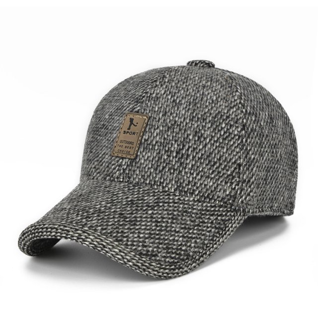 Gorro de algodón para hombre de invierno, gorra de béisbol para deportes al aire libre, gorro de lana cálido informal coreano para otoño e invierno