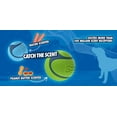 thumbnail image 5 of Chuckit! Sniff Fetch Ball Durable High Bounce Rubber Dog Toy, Peanut Butter & Bacon Scented, Medium 2.5" for Dogs 20 to 60 lb, Blue, Green & Blue, Pack of 2, 5 of 6