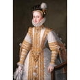 thumbnail image 2 of Alonso Sánchez Coello 14x18 Black Ornate Wood Framed Double Matted Museum Art Print Titled - Anne of Austria, Queen of Spain (circa 1571), 2 of 5
