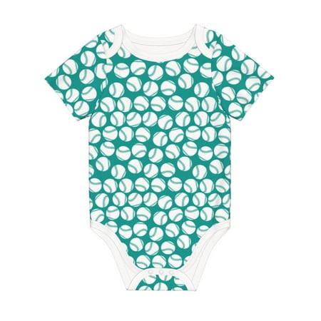 

Matuu Green Baseball for Baby Short-Sleeve Bodysuit Soft Cotton Comfortable and Breathable Perfect for Newborns and Infants