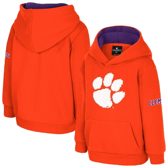 Toddler Colosseum Orange Clemson Tigers Big Logo Volume Fleece Pullover Hoodie