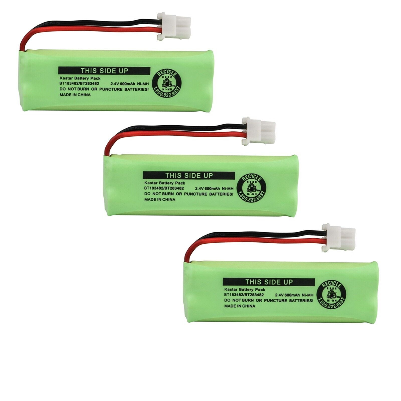 Kastar 3-Pack Battery Replacement For Vtech BT183482, BT283482, Vtech ...