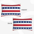 thumbnail image 2 of Sikiie American Patriotic Stars And Stripes Print Plush Pillow Cover, Wrinkle-proof and Stain-resistant Pillow Protector without Pillow Core, Home Decoration-14"x20", 2 of 6