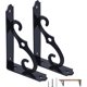 thumbnail image 1 of chuxiongshijgx Soportes decorativos para estantes, soporte flotante para estantes de pared de 5 pulgadas para estanterías abiertas de bricolaje, paquete de 2 soportes de esquina de metal de hierro rús, 1 of 5