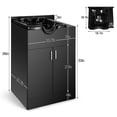 thumbnail image 2 of Artist Hand Black Backwash Sink Station Cabinet Spa Salon Equipment with Shampoo Bowl, Storage, 2 of 9