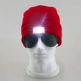 thumbnail image 4 of LED Hat Luminous Head Lamp Light Cap Outdoor Ski Warm Knitted Hat for Women Men Kids, Black, 4 of 11