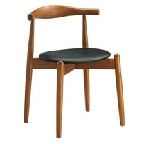 Modway Stalwart Dining Side Chair in Dark Walnut Black