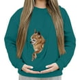 thumbnail image 3 of STGRGFHY hoodie with cat pouch，Cat Pouch Hoodie for Women Kangaroo Pocket Dog Pouch Sweatshirts Pet Carrier Pullover Animal Holder Long Sleeve Tops，cat pouch hoodie（Blue S）, 3 of 6