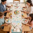 thumbnail image 1 of Tdxkok Easter-themed Table Runner Placemats with Rabbits Egg and Floral Patterns Perfects for Holiday Party Table Decorations Easter Gifts, 1 of 6