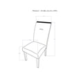 thumbnail image 3 of Dark Grey Dining Chair - Contemporary Rubber Wood Chair with Velvet Cushion & Slat Back Design, 3 of 5