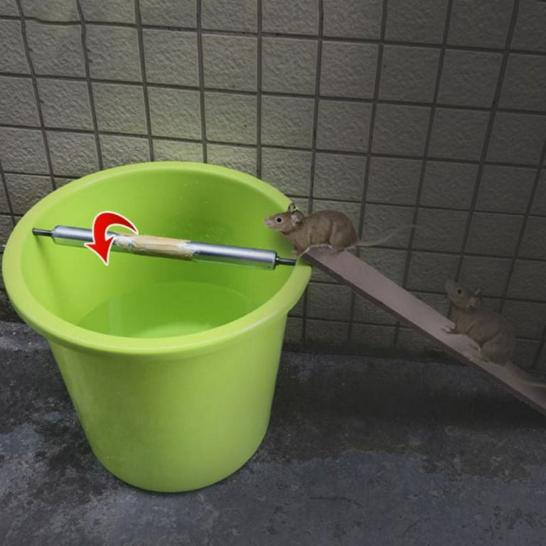 Mouse Bucket Trap Mice Rats Water Killer Trap Rolling Log Bucket