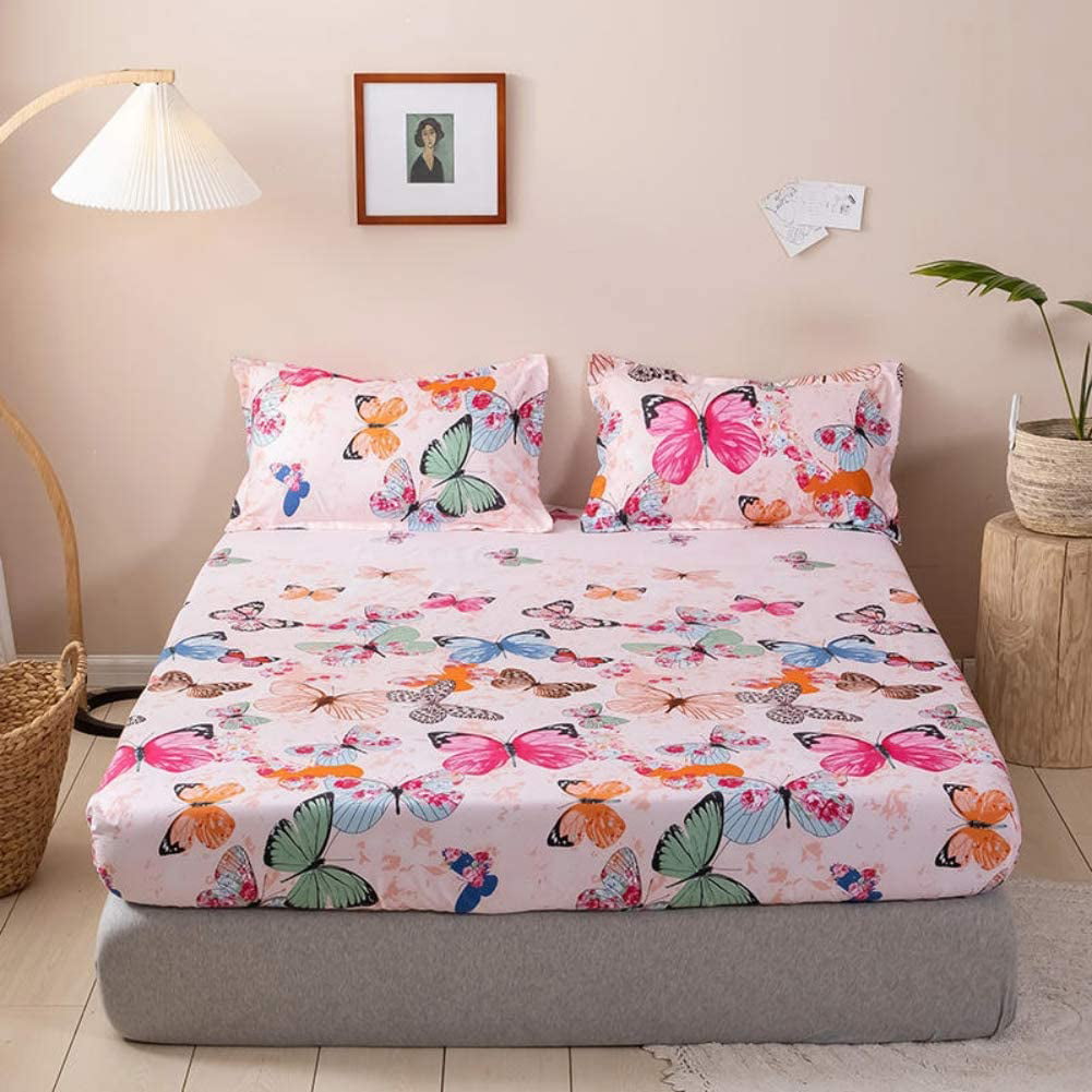 Details about   Summer Silk Bed Flat Sheets & Pillowcase Kit Single Double King Size Bedspread 