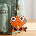 thumbnail image 2 of mdesiwst Creative Leather Frog Keychain Pendant Cute Frog-Shaped Card Holder Keychain Portable Anti-Lost Bag Charm School Bag Accessories Small Gifts, 2 of 8