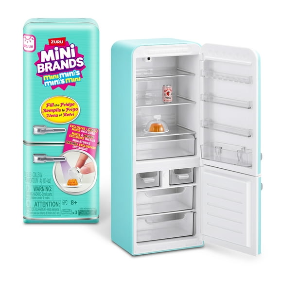 Mini Brands Fill The Fridge Jeu avec lumière UV de ZURU, Objets de collection, bricoleur, Jeu en résine, Recette exclusive, NON comestible, 8 ans et plus