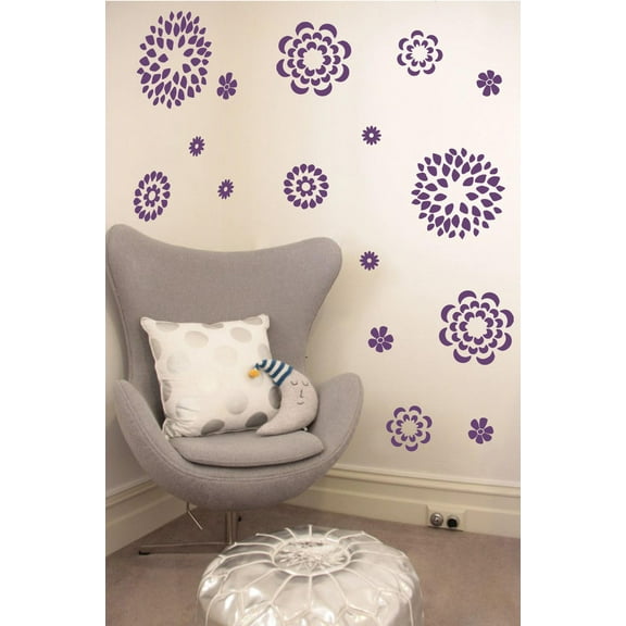 Flower Pattern Wall Decal Stickers