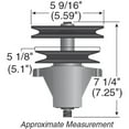 thumbnail image 2 of Spindle Assembly Compatible with Troy-Bilt Super Bronco Bronco 46 Inch 13BX60KH011 13AX60KH011 13AX60TH711 918-04134D 618-04134D 748A5 04134A 04134B 04134C LX460 LX465 LX466 2006-2009, 2 of 3
