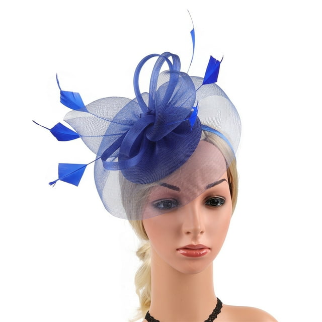 PEIXUN Chapeau de Fascinateur 2023 Fleur Plume Maille Bandeau de Fête pour Femmes