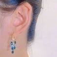 thumbnail image 5 of HHBEAUTY Tassel Dangle Earrings for Women, Blue Imitation Diamond Cubic Zirconia Earrings Dangling, Jewelry Gift for Women, 5 of 6