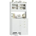 thumbnail image 6 of Homfa 71″ Tall Bookcase, Printer Stand with File Drawer and Adjustable Shelves, White Bookshelf for Home Office Living Room, 6 of 9