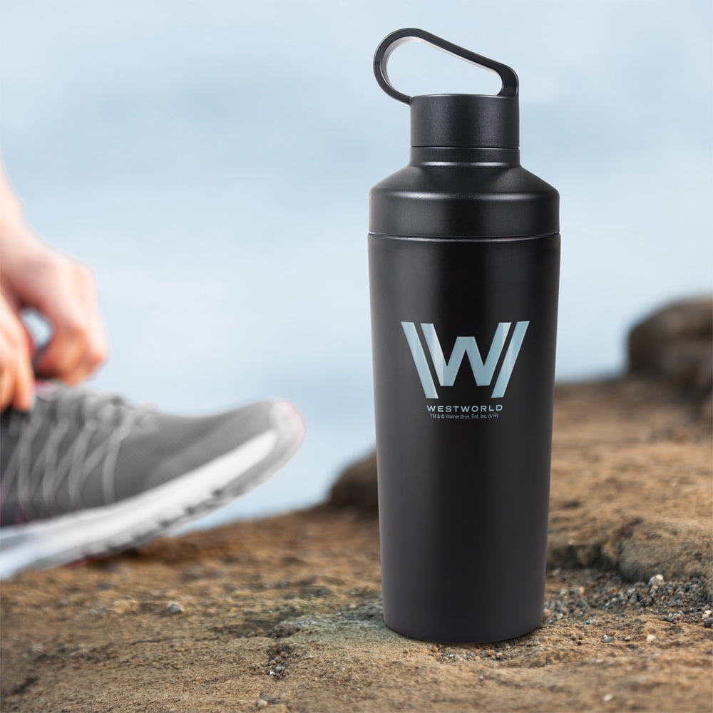Westworld Official Logo 18 oz Insulated Water Bottle, Leak Resistant, Vacuum Insulated Stainless Steel with 2-in-1 Loop Cap