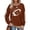 Brown, variant on Holzkary Football Sweatshirt for Women Graphic Print Sunday Casual Long Sleeve Crewneck 2025 Fall Pullover Football Funny Sweatshirt Graphic Print Sunday Sweatshirts Fall Outfits Coffee Xxl