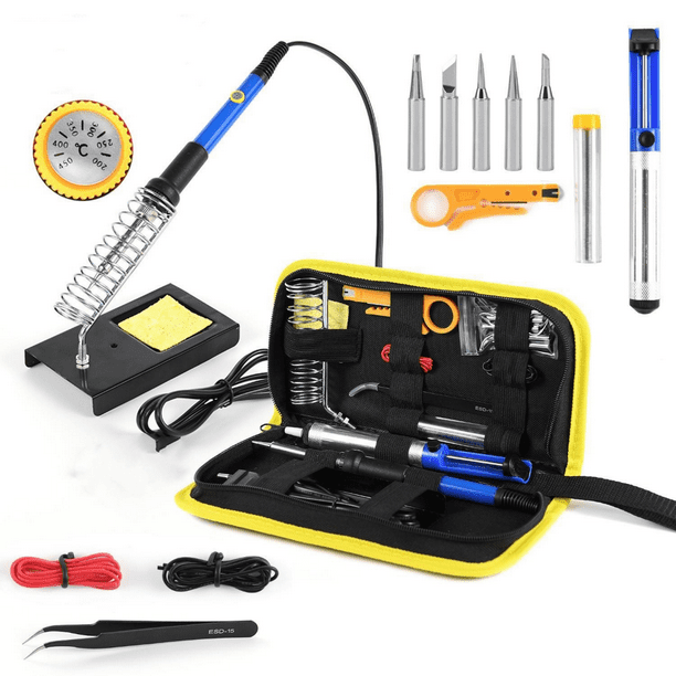 15 Piece Soldering Iron Soldering Kit Adjustable Temperature Glue
