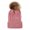 Pink, variant on Dyfzdhu Unisex Keep Arm Baby Hairball Wool Cap Lnit Children Ear Beige