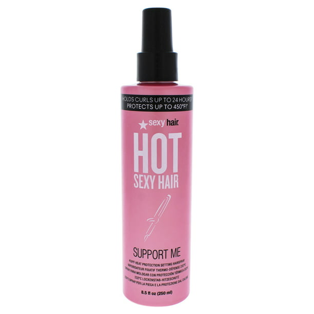 Hot Support Me Heat Protection Setting Hairspray by Sexy Hair for Women -   oz Hairspray 
