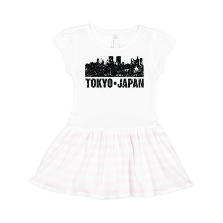 

Inktastic Tokyo Japan City Skyline with Grunge Gift Toddler Girl Dress
