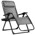 thumbnail image 1 of Patiojoy Oversized Zero Gravity Lounge Chair Folding Recliner w/ Cup Holder & Pillow, Gray, 1 of 10