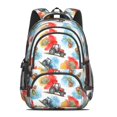 thumbnail image 2 of Tractor and Pumpkins Red Pattern Backpack for School, Cute School Bag with Adjustable Shoulder Straps and Padded Back, 16.9"x12.6"x5.9", 2 of 4