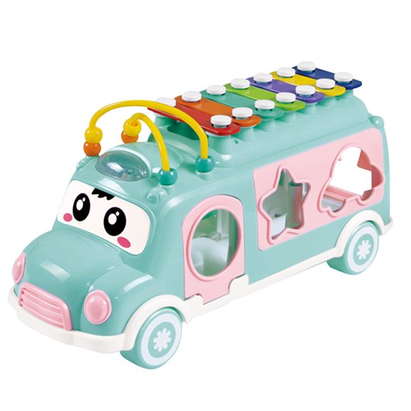 XFGOU Musical Bus Toys Toys and Hobbies Toddler Music Bus Toys Baby Musical Busy Learning Toy Birthday Gifts For 18 Month 2 3 Year Old Kid Boy Girl Education