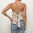 thumbnail image 4 of WAYUTE Tank Tops for Women Casual Fashion Polka Dot Flutter Sleeveless Camisole Tank Top with Spaghetti Straps for Summer Beach, 4 of 7