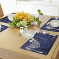 thumbnail image 4 of Ambesonne Night Place Mats Set of 4, Girls Cartoon, Standard Size, Blue Marigold White, 4 of 6