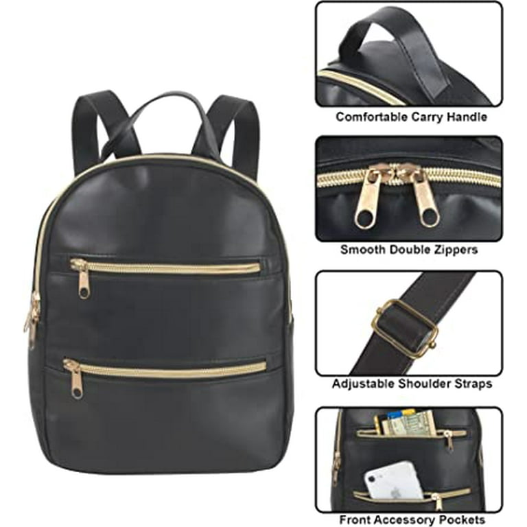 Emma & Chloe Women's Mini Travel Backpack Purse, Vegan