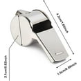 UrbanMingle 6 Pack Stainless Steel Whistles with Lanyard, Coaches