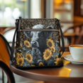 thumbnail image 3 of Kuiaobaty Highland Cow Sunflower Print Crossbody Bag for Women, Casual Leopard Print Vegan Leather Shoulder Handbag with Adjustable Strap, Multi Pockets Sling Purse Crossbody for Travel, 3 of 7