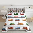 thumbnail image 2 of Castle Fairy Colorful Train 3 Pieces Queen Comforter Set for Boys Teens Men,Steam Engine Ultra Soft Bedding Sets,Railway Railroad Bedding Comforter Set,Luxury Bedroom Decor, 2 of 8
